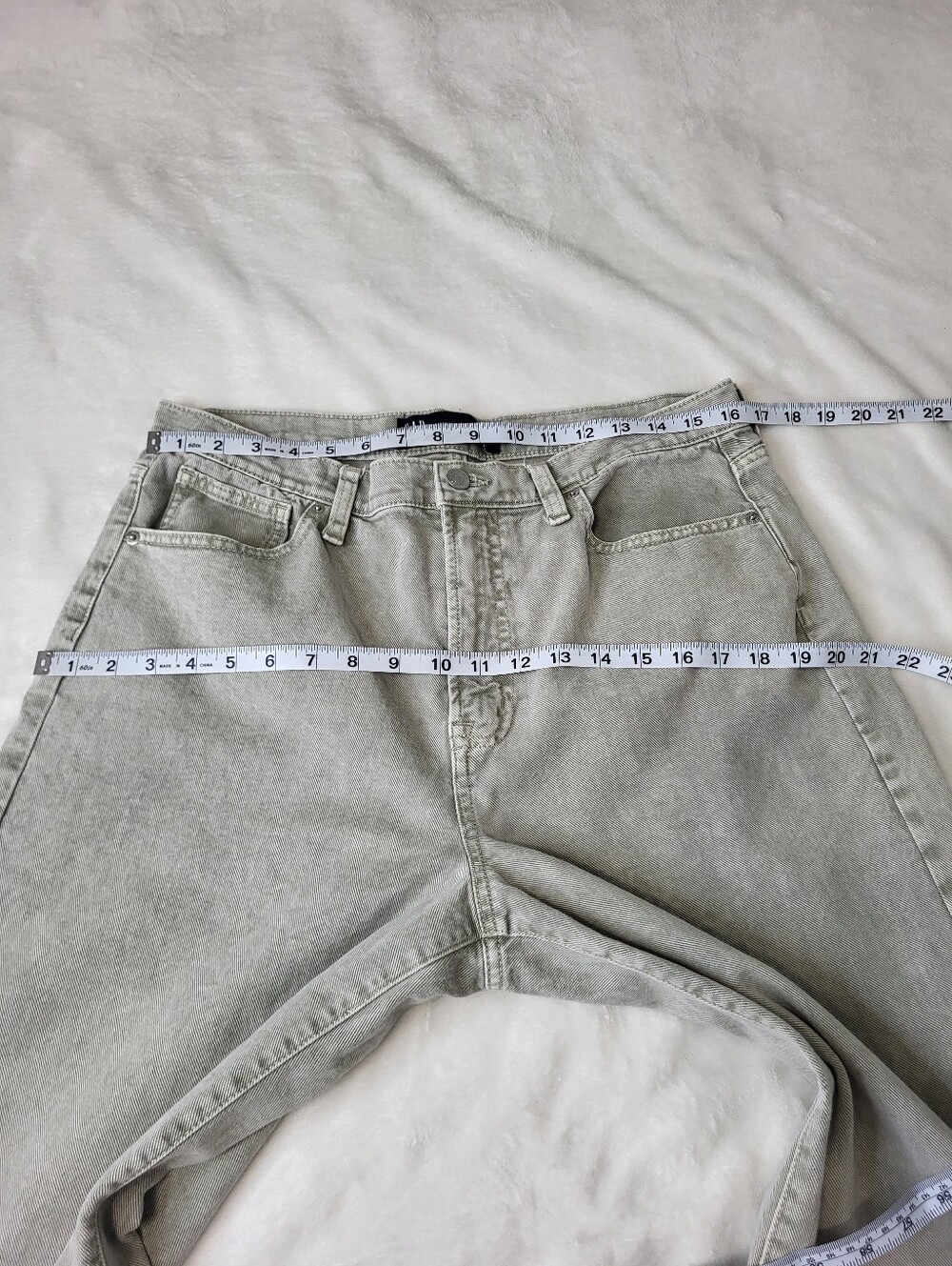 GAP Wide Leg High-Rise Jeans in Faded Light Gray Size 14 32R S - Picture 10 of 16